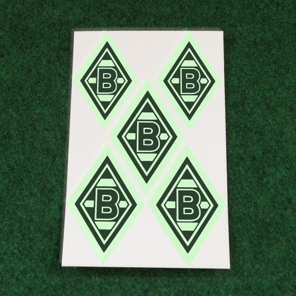 Borussia Mönchengladbach Aufkleberkarte nachleuchtend