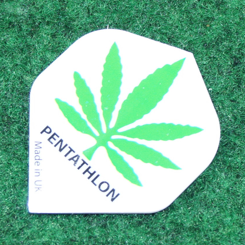 Pentathlon Motiv-Flights Hanfblatt grün-weiß Standard