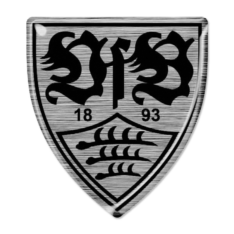 VfB Stuttgart 3D-Aufkleber Wappen schwarz
