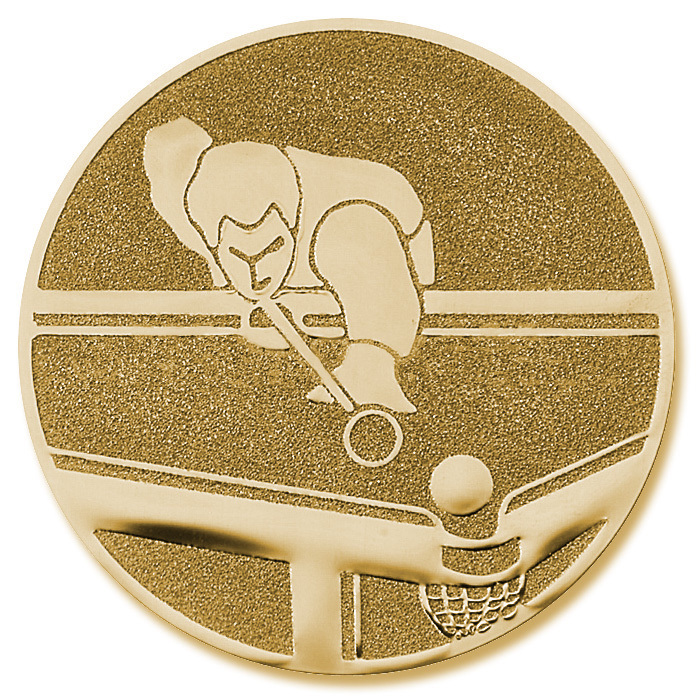 Emblem Billard gold für Pokale und Medaillen