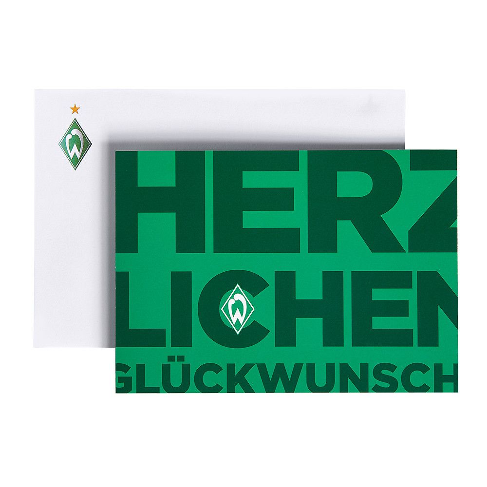 SV Werder Bremen Glückwunschkarte Herzlichen Glückwunsch