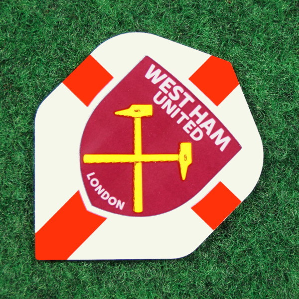 West Ham United Dartflights Logo weiss