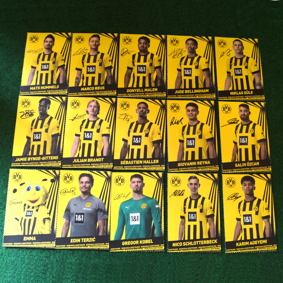 Borussia Dortmund Autogrammkarten Saison 22/23