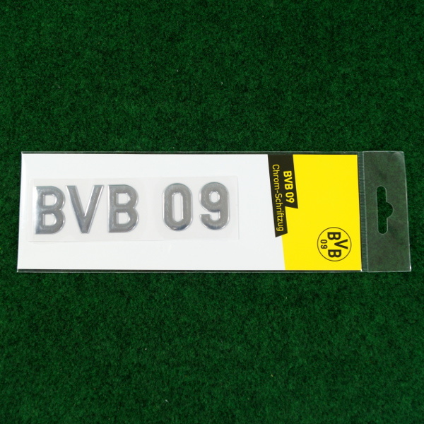 Borussia Dortmund Auto-Aufkleber 3D Schriftzug chrom