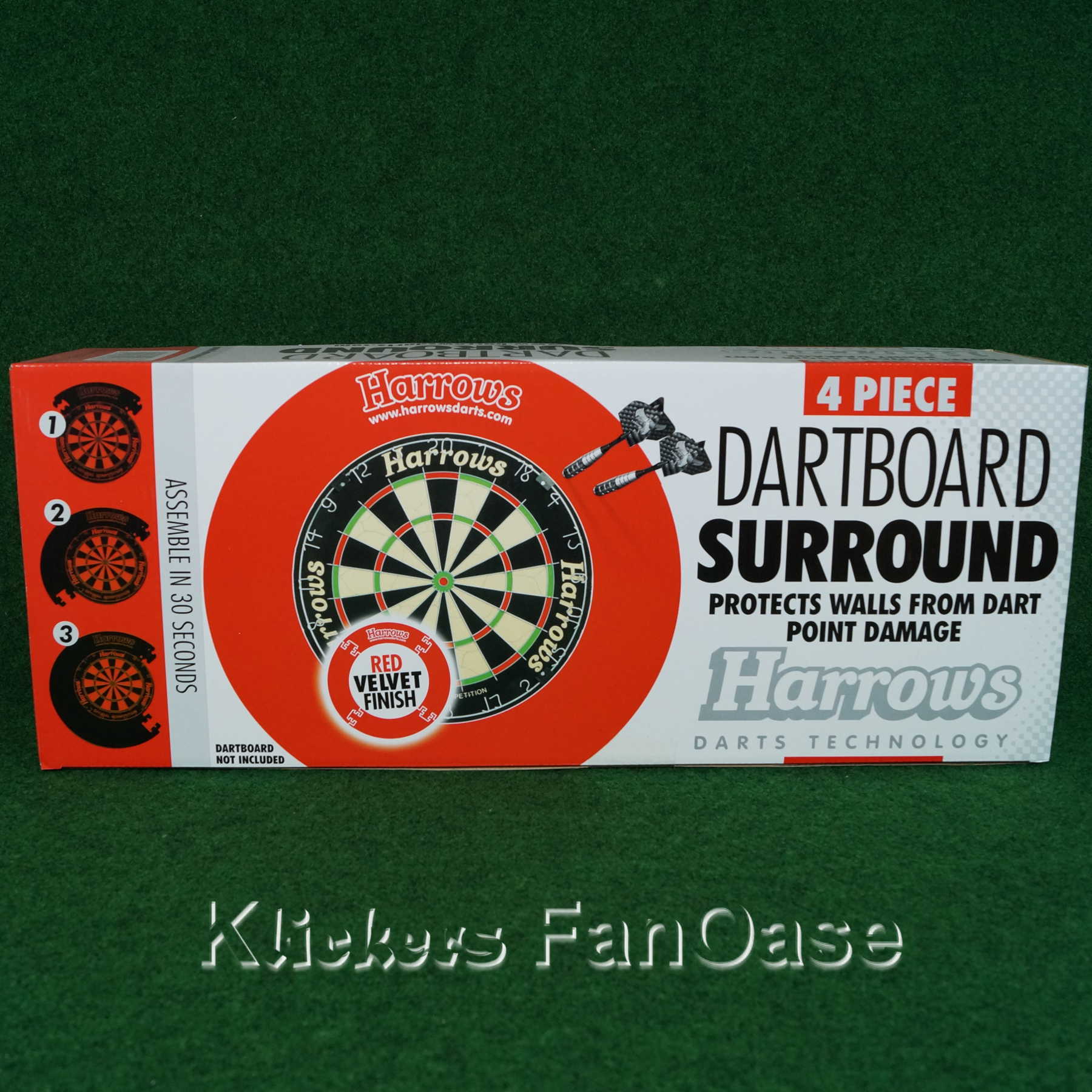 Harrows Dartboard Surround Wandschutz rot