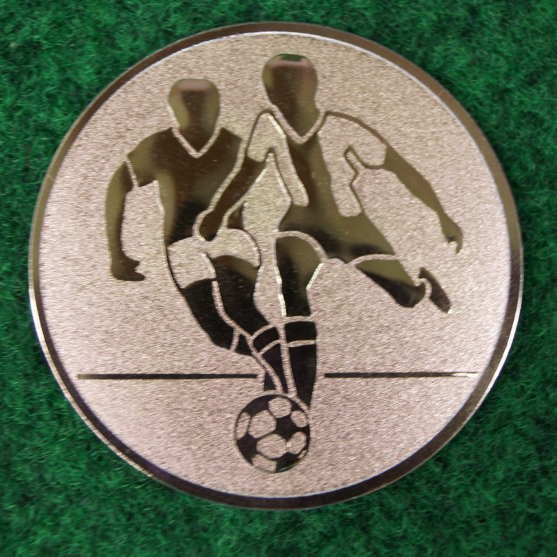 Emblem Fussball bronze für Medaillen-Träger