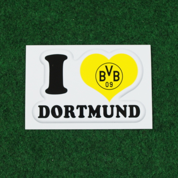 Borussia Dortmund Aufkleber I love Dortmund