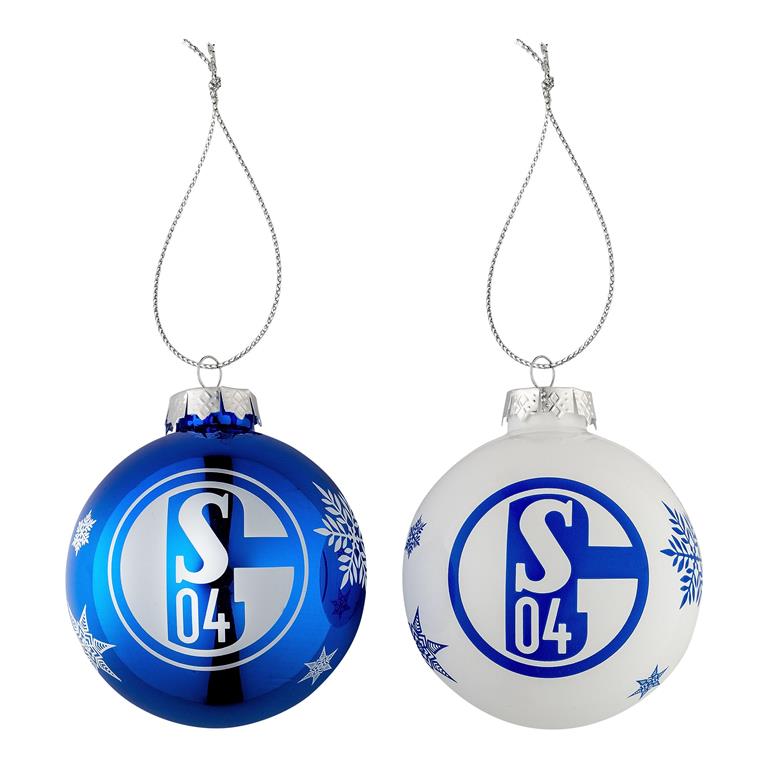 FC Schalke 04 Weihnachtskugeln 4er-Set, Christbaumschmuck