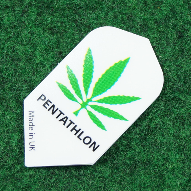 Pentathlon Motiv-Flights Hanfblatt grün-weiß Slim
