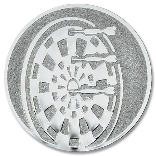 Emblem Dartboard silber für Medaillen-Träger