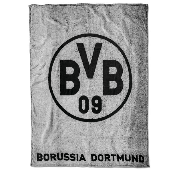 Borussia Dortmund Fleecedecke grau