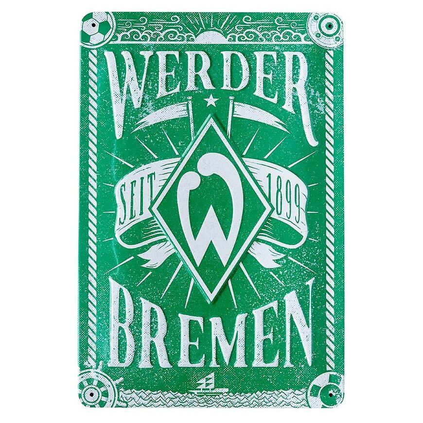 SV Werder Bremen Blechschild Raute