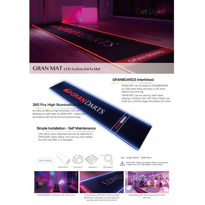 Grandarts LED-Dartmatte für Granboard