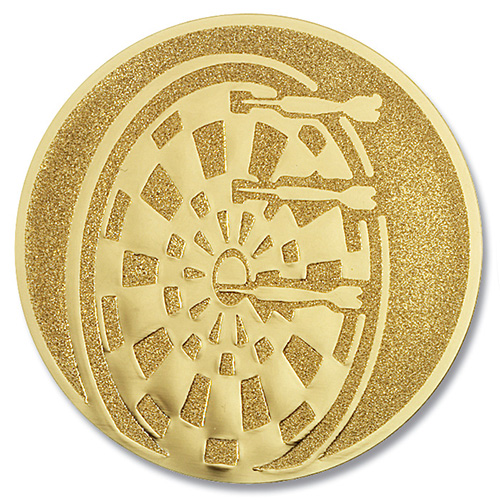 Emblem Dartboard gold für Medaillen-Träger