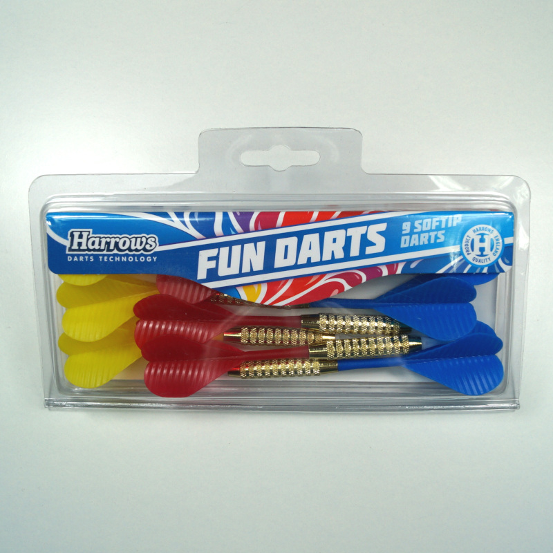 Harrows Fun Darts 3 Sets Soft-Darts in 3 versch. Farben