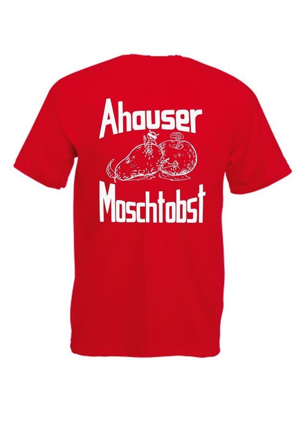 Ahauser Moschtobst Shirt bedruckt (großes + kleines Motiv) Herren/Unisex