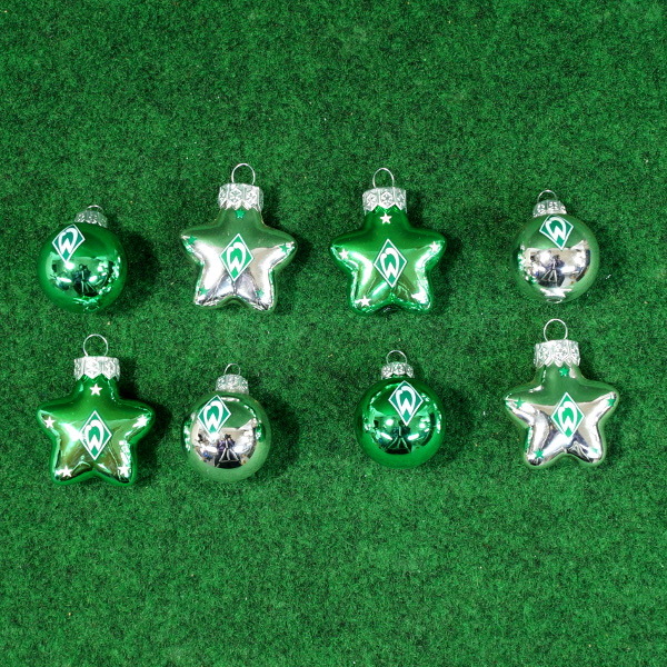 SV Werder Bremen Mini-Weihnachtskugeln und Sterne