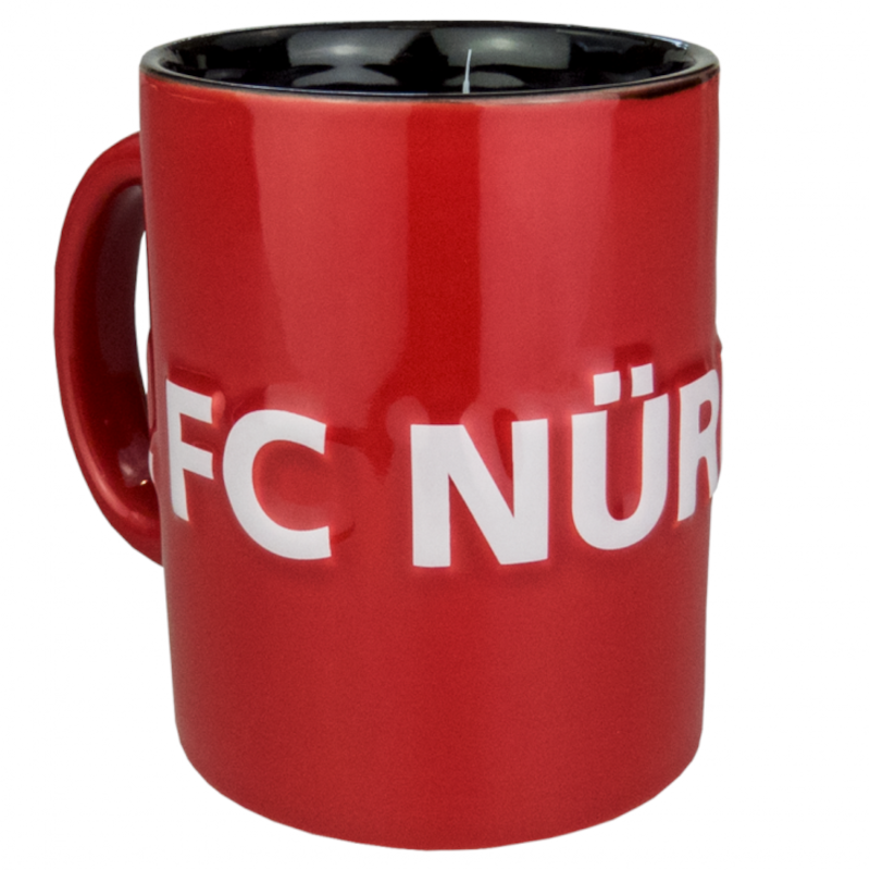1. FC Nürnberg Tasse Relief rot