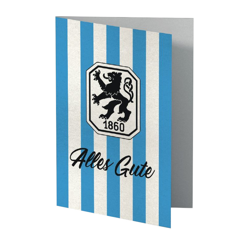 TSV 1860 München Glückwunschkarte Stripes