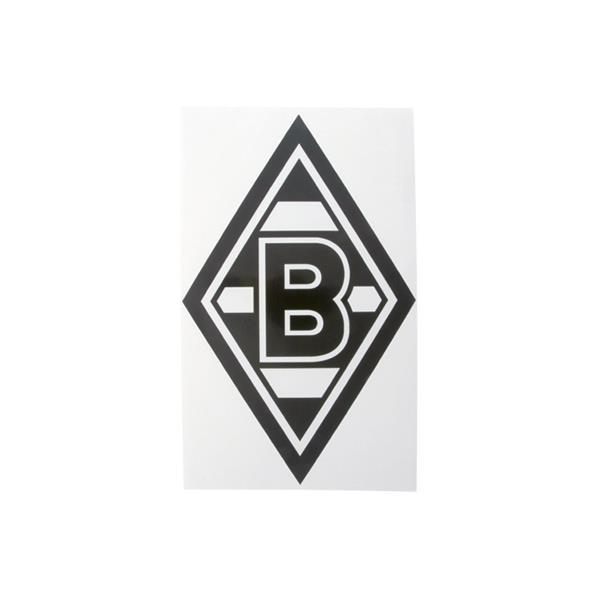 Borussia Mönchengladbach Edelaufkl. Raute schwarz klein
